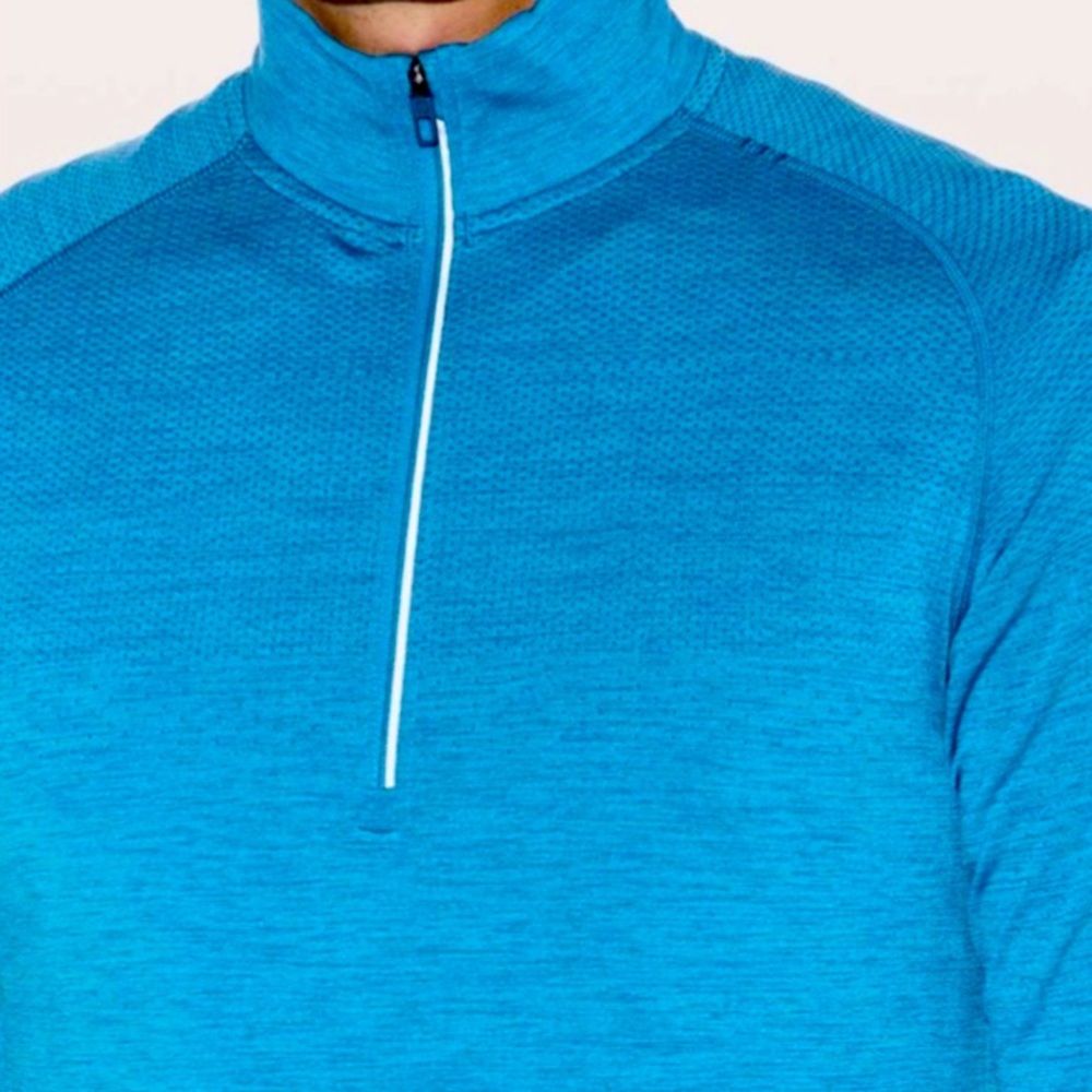 💎HP💎-Lululemon Metal Vent Tech 1/2 Zip Men’s Blue Sz M - Picture 13 of 13